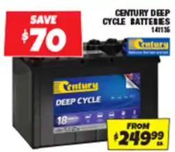 Autobarn Century deep cycle batteries offer