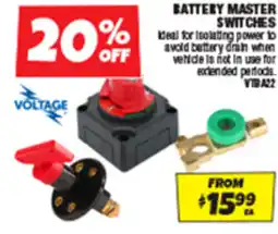 Autobarn Battery master switches offer