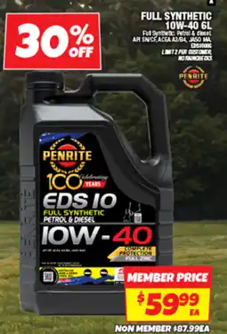 Autobarn Full synthetic 10w-40 offer