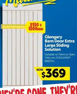 Doors Plus Glengary Barn Door Extra Large Sliding Solution offer