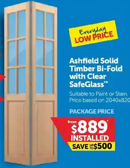Doors Plus Ashfield Solid Timber Bi-Fold with Clear SafeGlass offer