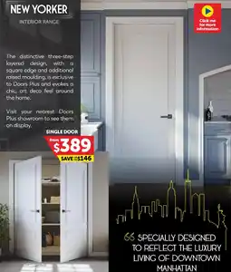 Doors Plus New yorker interior range - single door offer