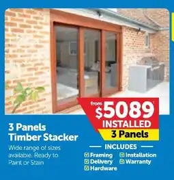 Doors Plus 3 Panels Timber Stacker offer