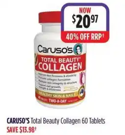 Wizard Pharmacy Caruso's total beauty collagen offer