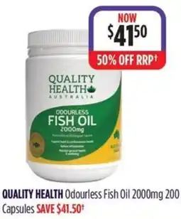 Wizard Pharmacy QUALITY HEALTH Odourless Fish Oil offer