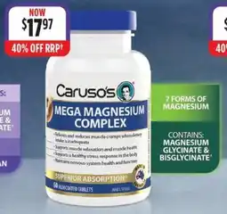 Wizard Pharmacy Caruso's mega magnesium complex offer