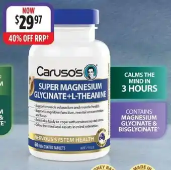 Caruso's super magnesium glycinate+l-theanine