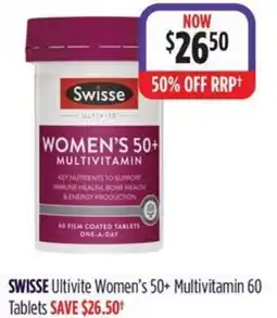 Wizard Pharmacy SWISSE Ultivite Women's 50+ Multivitamin 60 offer