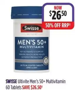 Wizard Pharmacy SWISSE Ultivite Men's 50+ Multivitamin offer