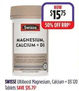 Wizard Pharmacy SWISSE Ultiboost Magnesium, Calcium + D3 offer