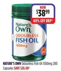 Wizard Pharmacy NATURE'S OWN Odourless Fish Oil offer