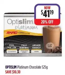 Wizard Pharmacy OPTISLIM Platinum Chocolate offer