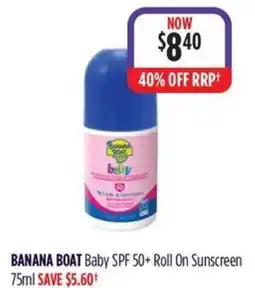 Wizard Pharmacy BANANA BOAT Baby SPF 50+ Roll On Sunscreen offer