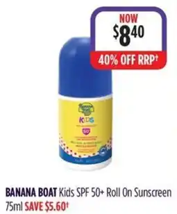 Wizard Pharmacy BANANA BOAT Kids SPF 50+ Roll On Sunscreen offer