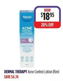 Wizard Pharmacy DERMAL THERAPY Acne Control Lotion offer