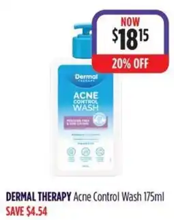 Wizard Pharmacy DERMAL THERAPY Acne Control Wash offer