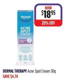 Wizard Pharmacy DERMAL THERAPY Acne Spot Cream offer