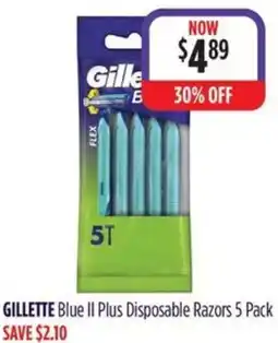 Wizard Pharmacy GILLETTE Blue II Plus Disposable Razors offer