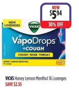 Wizard Pharmacy VICKS Honey Lemon Menthol offer