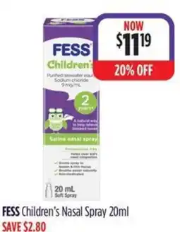 Wizard Pharmacy FESS Children's Nasal Spray offer