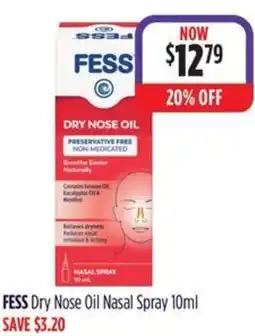 Wizard Pharmacy FESS Dry Nose Oil Nasal Spray offer