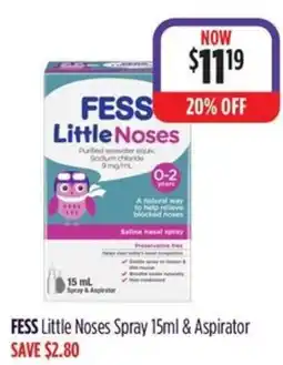 Wizard Pharmacy FESS Little Noses Spray & Aspirator offer