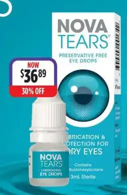 Wizard Pharmacy Nova tears lubricating eye drops offer