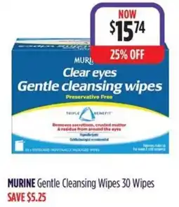 Wizard Pharmacy MURINE Gentle Cleansing Wipes offer