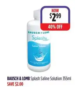 Wizard Pharmacy BAUSCH & LOMB Splash Saline Solution offer
