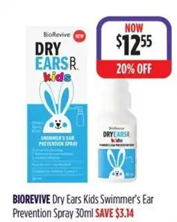 Wizard Pharmacy BIOREVIVE Dry Ears Kids Swimmer's Ear Prevention Spray offer