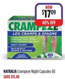 Wizard Pharmacy NATRALIA Crampeze Night Capsules offer