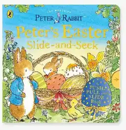 Kmart The world of peter rabbit: peter's easter slide-and-seek by beatrix potter - a push, pull and slide book offer