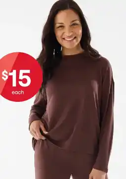 Kmart Super Soft Rib Sleeve Lounge Top offer