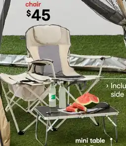 Kmart Chair with Side Cooler offer