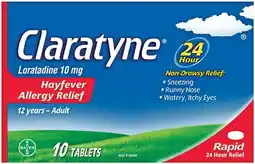Pharmacy Best Buys Claratyne Hayfever Allergy Relief 12 Years - Adult 10 Tablets offer