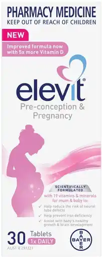 Pharmacy Best Buys Elevit Pre-conception & Pregnancy 30 Tablets offer