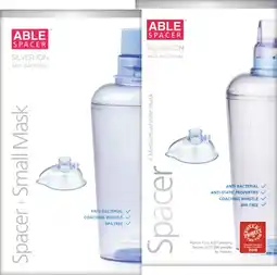 Pharmacist Advice Able Spacer + Small Mask or Spacer + Medium Whistle Mask offer