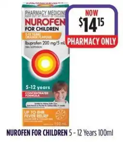 Wizard Pharmacy NUROFEN FOR CHILDREN 5 - 12 Years offer