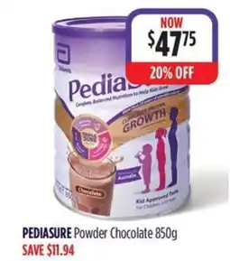 Wizard Pharmacy PEDIASURE Powder Chocolate offer