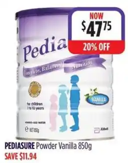 Wizard Pharmacy PEDIASURE Powder Vanilla offer