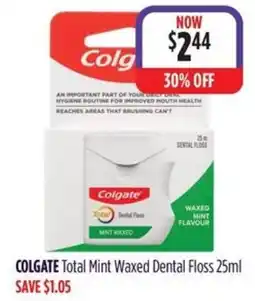 Wizard Pharmacy COLGATE Total Mint Waxed Dental Floss offer