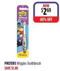 Wizard Pharmacy PIKSTERS Wiggles Toothbrush offer