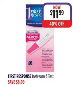 Wizard Pharmacy FIRST RESPONSE Instream 3 Test offer