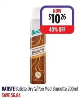 Wizard Pharmacy BATISTE Batiste Dry S/Poo Med Brunette offer