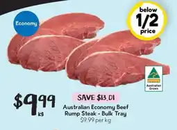 Drakes Australian Economy Beef Rump Steak - Bulk Tray offer