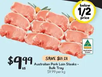 Drakes Australian Pork Loin Steaks - Bulk Tray offer