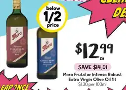 Drakes Moro Frutal or Intenso Robust Extra Virgin Olive Oil offer