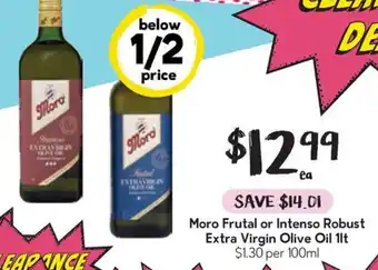 Moro Frutal or Intenso Robust Extra Virgin Olive Oil