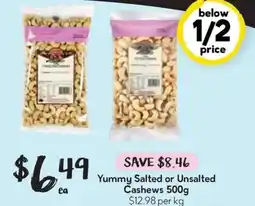 Drakes Yummy Salted or Unsalted Cashews offer