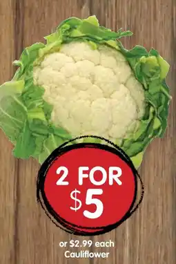 Spudshed Cauliflower offer